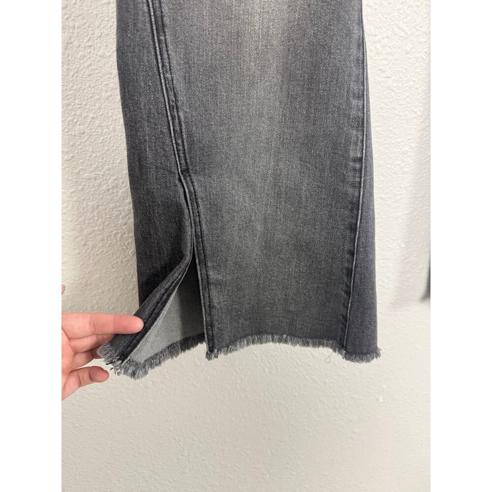 Liverpool Los Angeles Gray Split Hem Kick Flare Jeans Raw Hem 16 - Picture 3 of 9